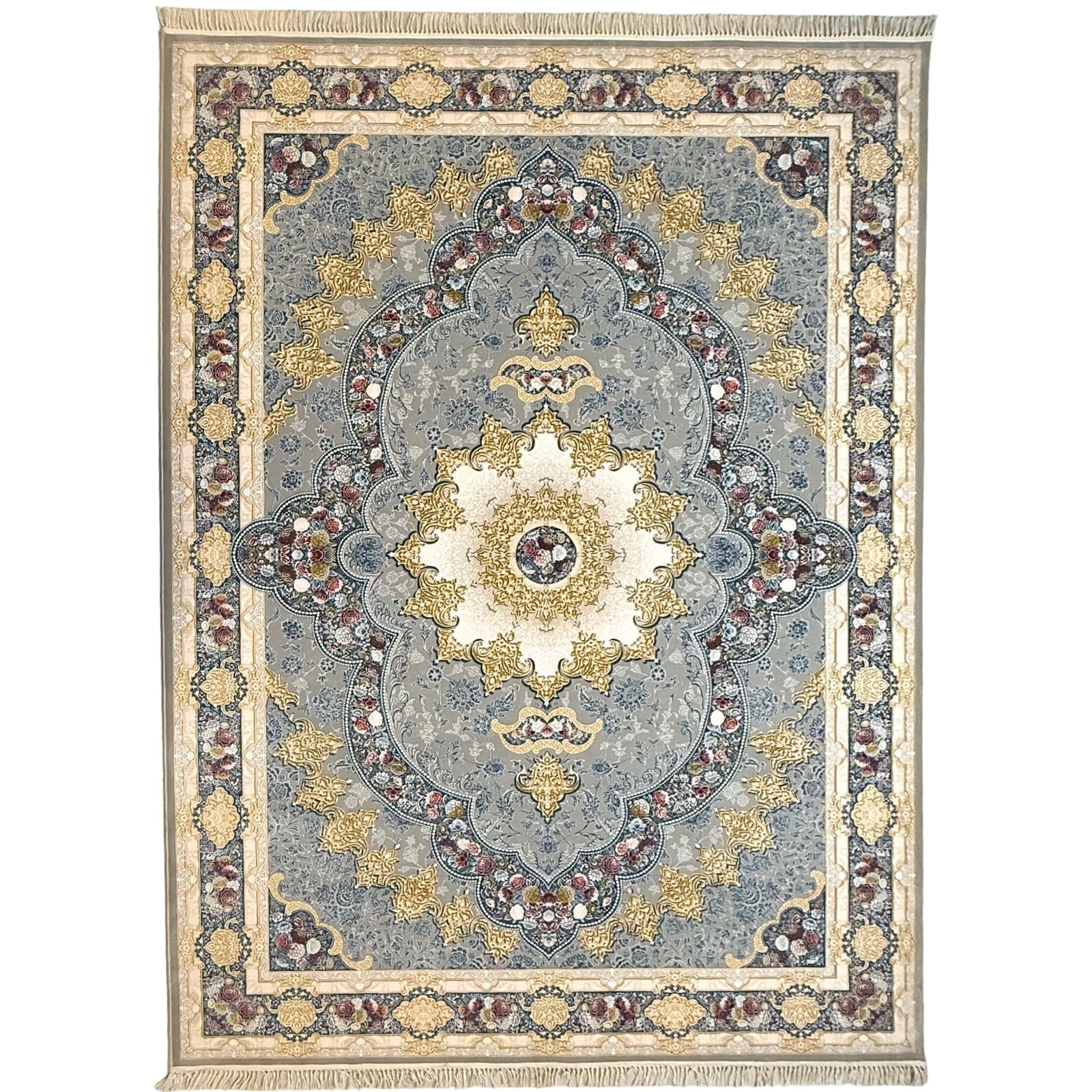 350 x 250 cm Grey Persian Machine Made Rug