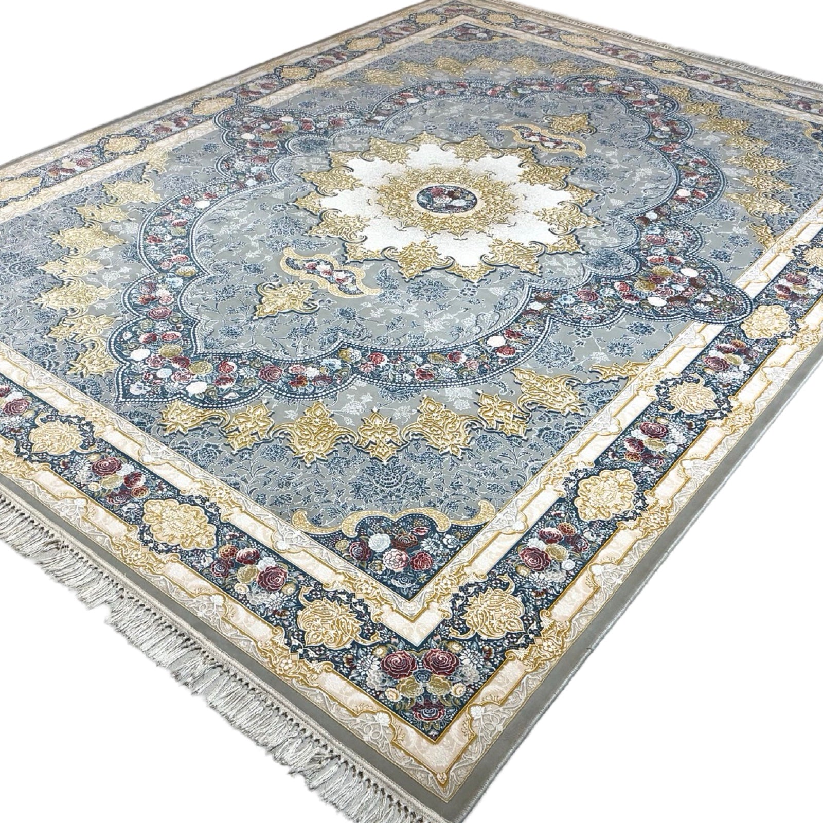 350 x 250 cm Grey Persian Machine Made Rug