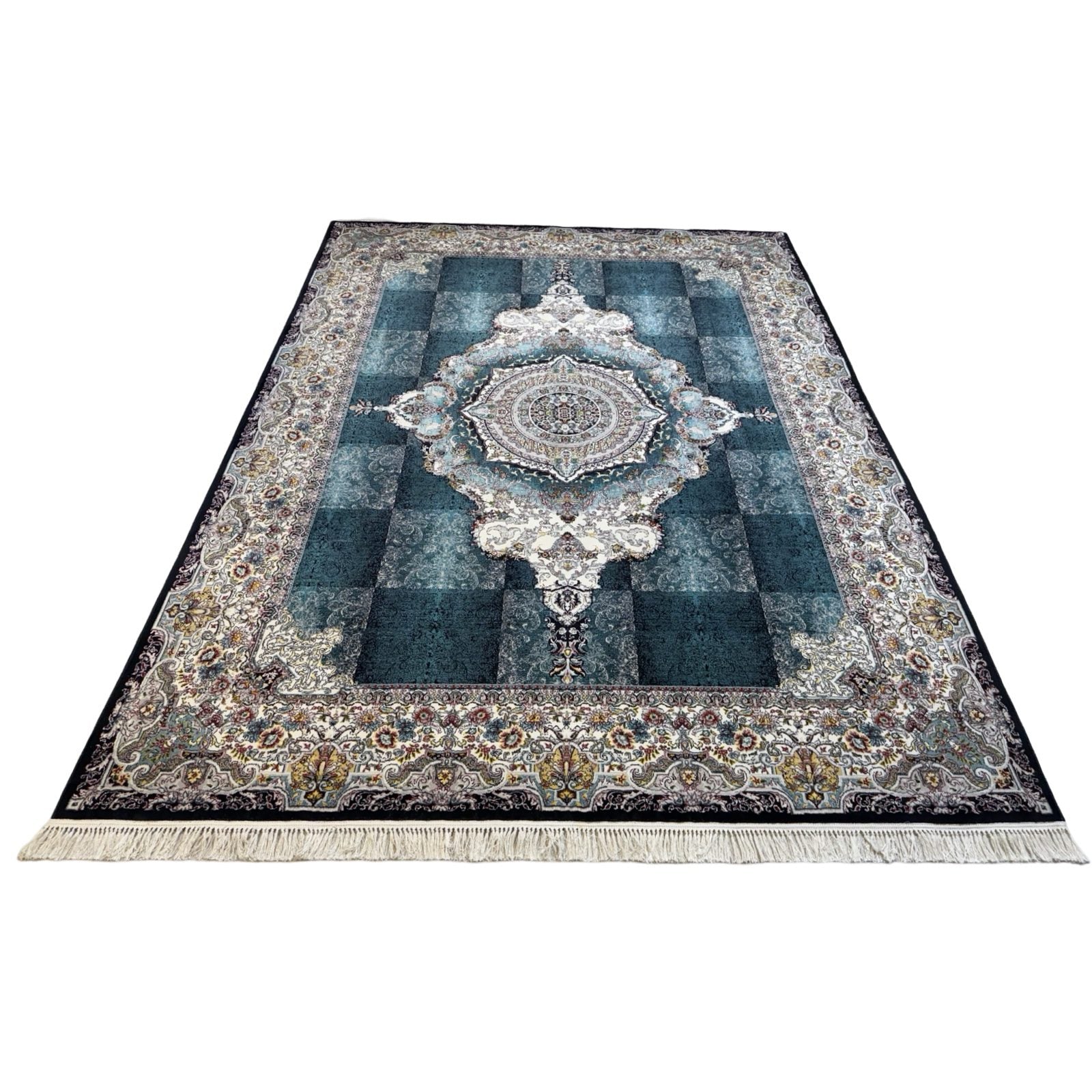 350 x 250 cm Navy Persian Royal Machine Made Rug