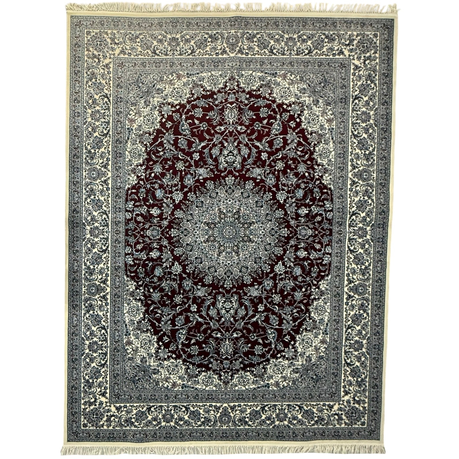 350 x 250 cm Persian Design Nain Rug, Burgundy