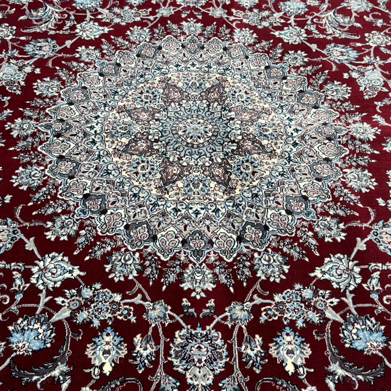 350 x 250 cm Persian Design Nain Rug, Burgundy