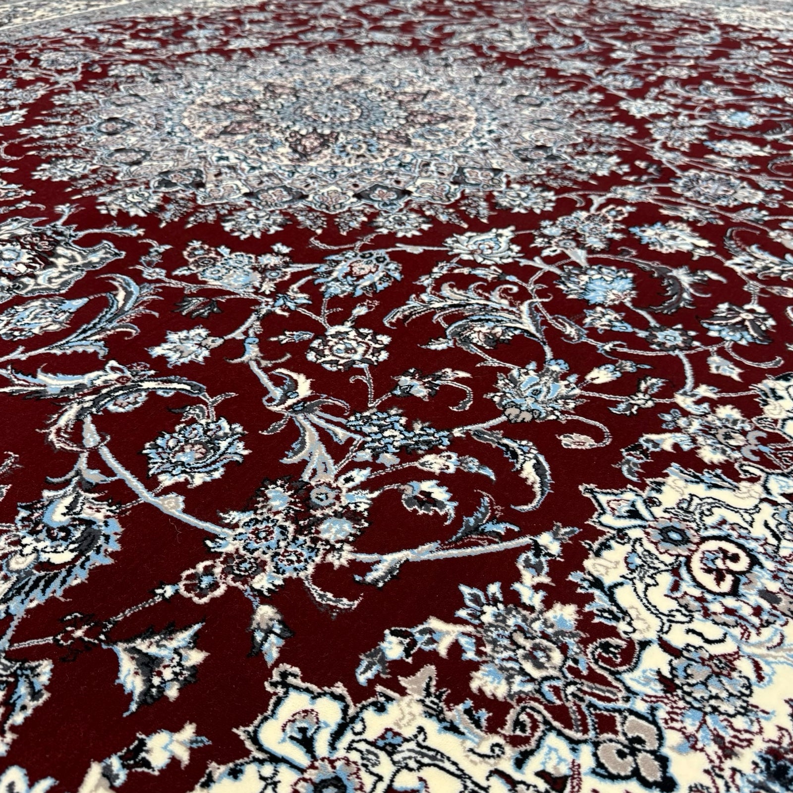 350 x 250 cm Persian Design Nain Rug, Burgundy