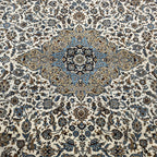 350 x 250 cm Persian Kashan Cream Machine Made Rug