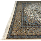 350 x 250 cm Persian Kashan Cream Machine Made Rug