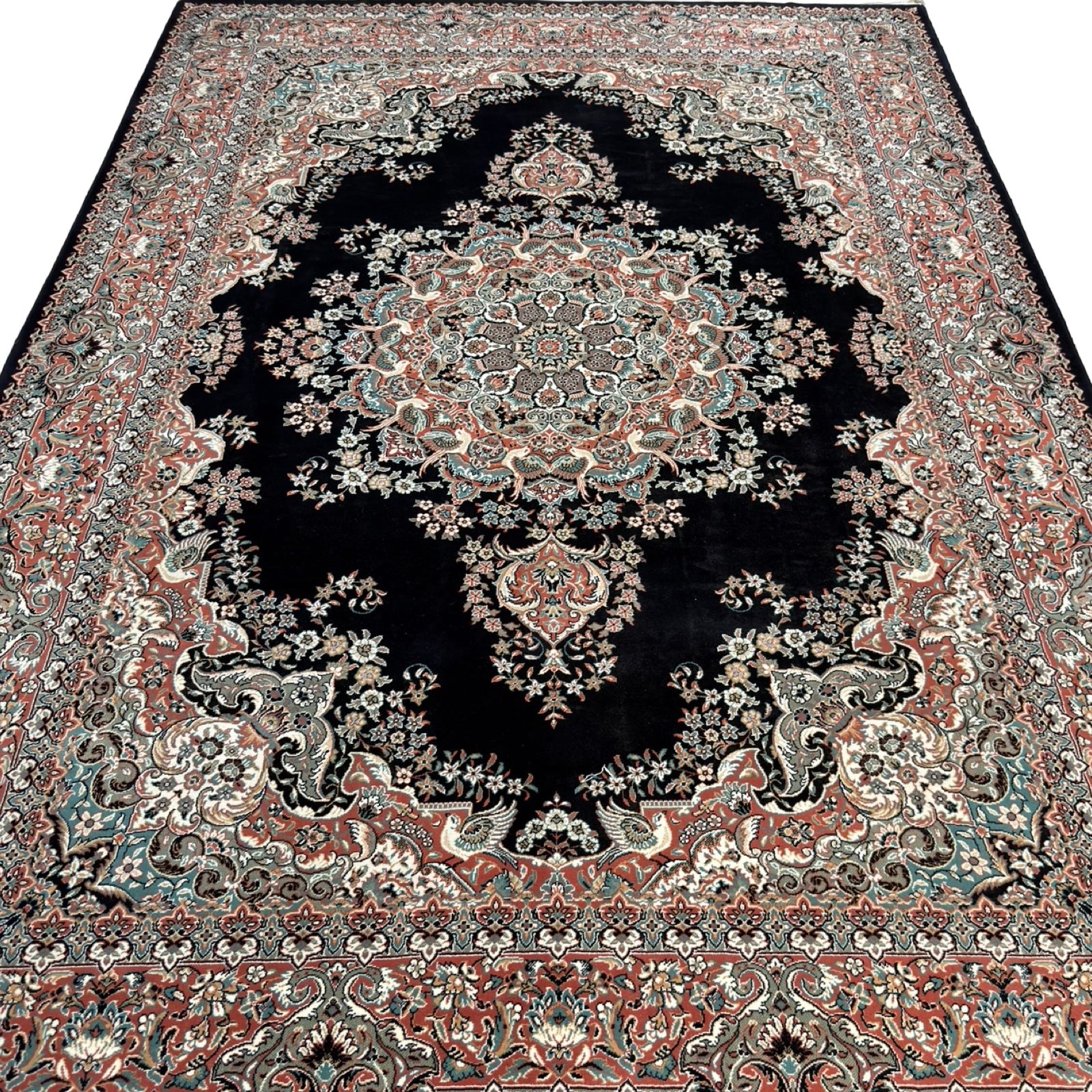 350 x 250cm Persian Machine Made Kirman Rug