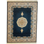 350 x 250 cm Persian Navy Kirman Floral Rug