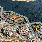 350 x 250 cm Persian Navy Kirman Floral Rug
