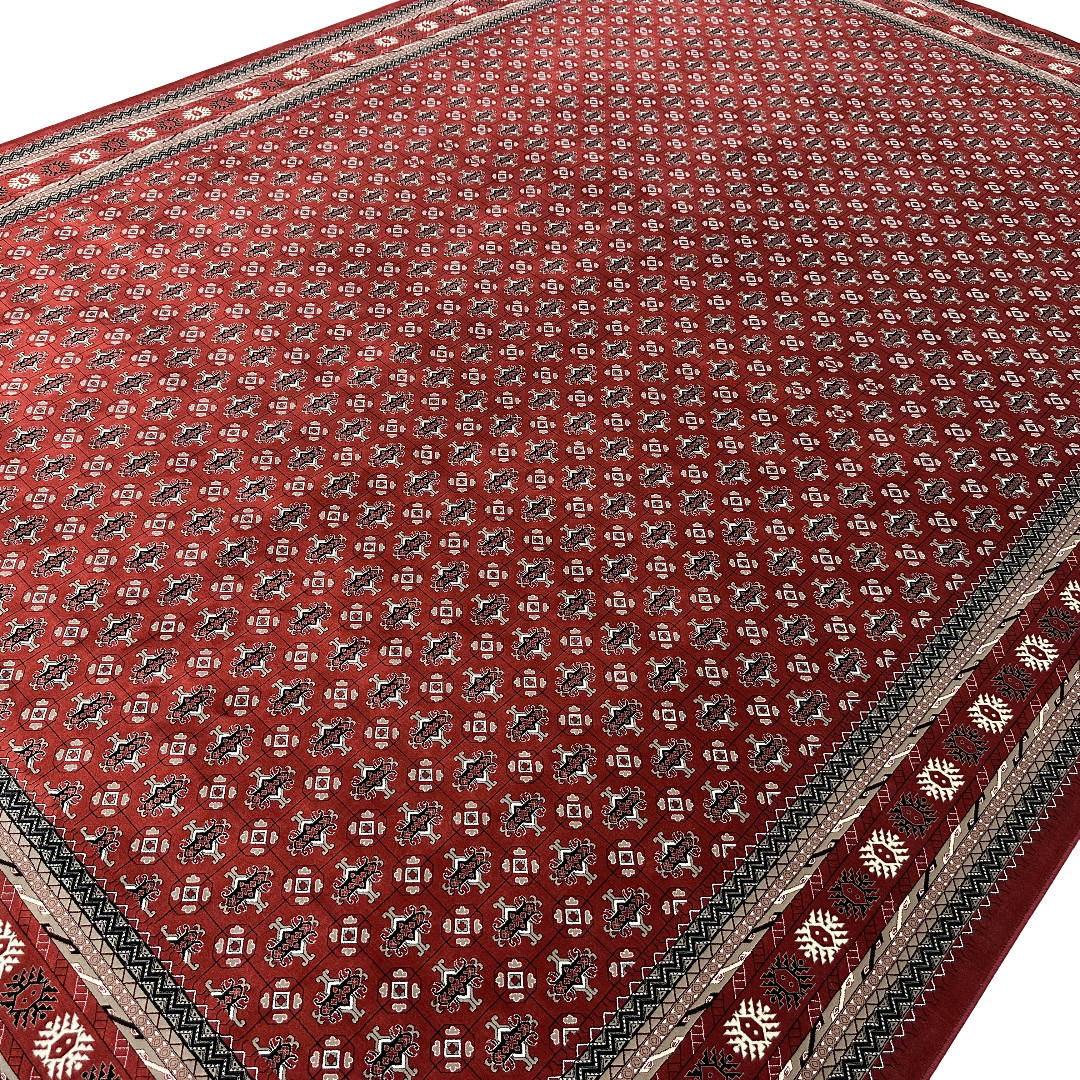 350 x 250cm Red Tekkie Bokhara Design Persian Rug