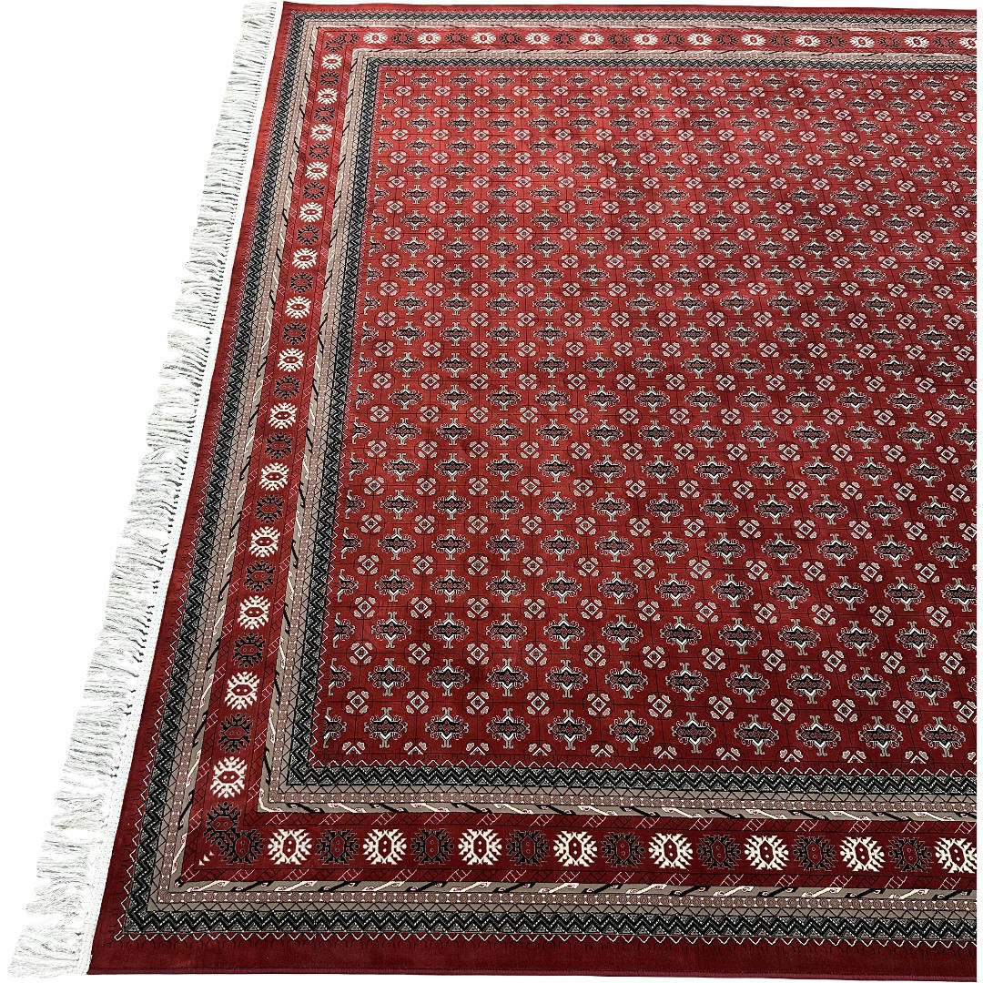 350 x 250cm Red Tekkie Bokhara Design Persian Rug