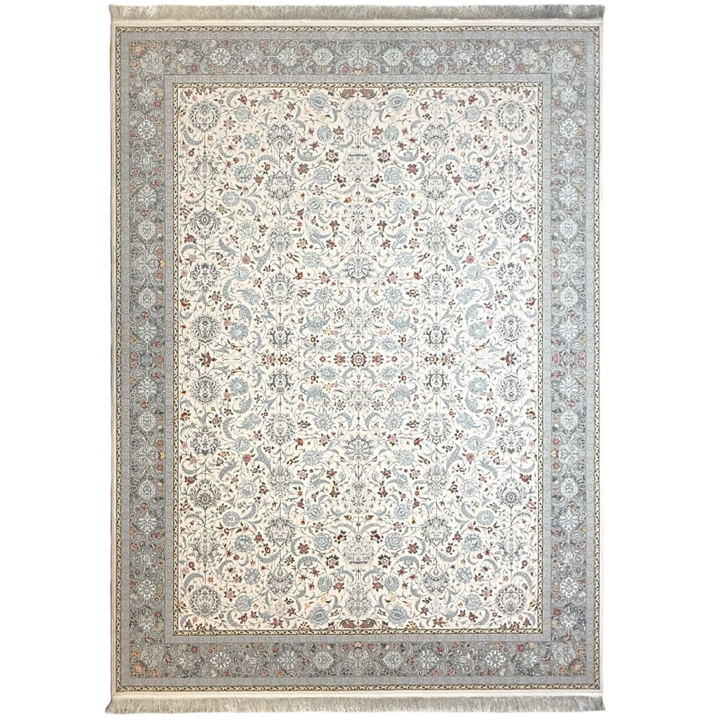 350 x 250 cm White Floral Persian Machine Made Rug