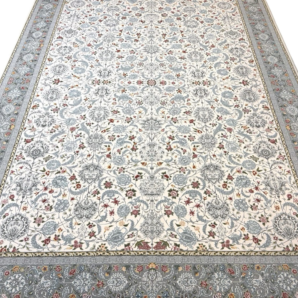 350 x 250 cm White Floral Persian Machine Made Rug