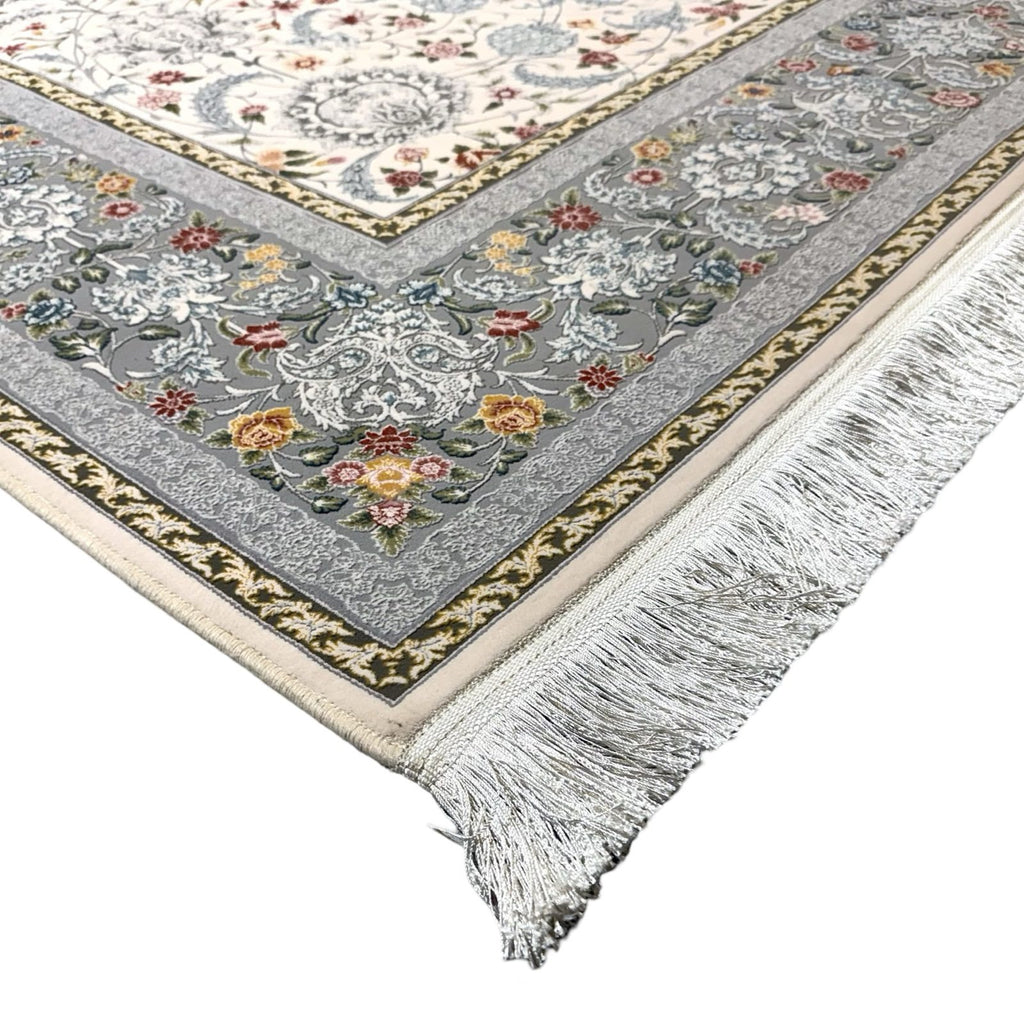 350 x 250 cm White Floral Persian Machine Made Rug