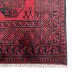 195 x 96 cm Hand-Knotted Afghan Akche Runner