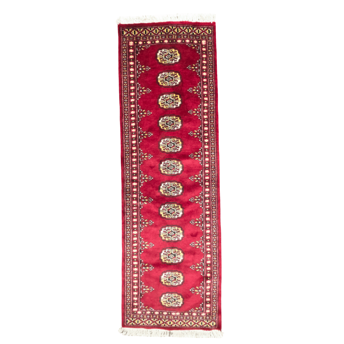 200 x 66 cm Hand Knotted Red Karachi Bokhara – Runner Rug