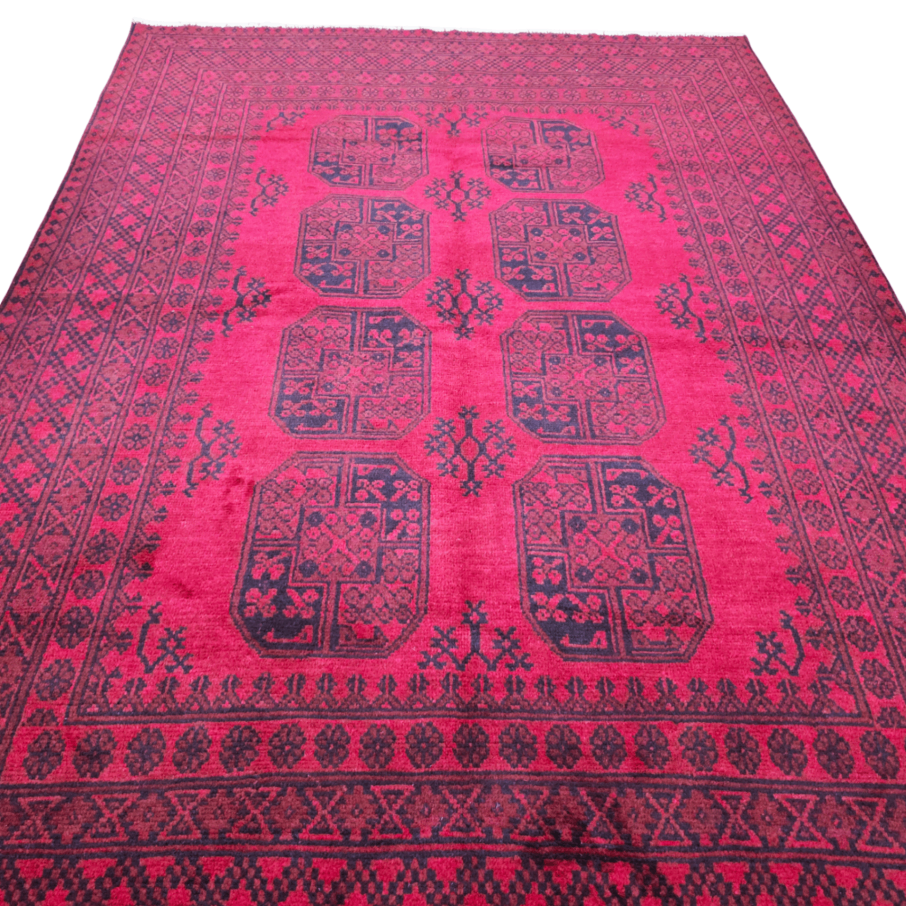 250 x 166 cm Hand-Woven Afghan Akche Rug
