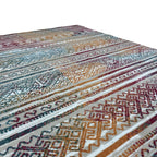 275 x 200 cm Multi-colour Boho Tribal Pattern Non-Slip Area Rug
