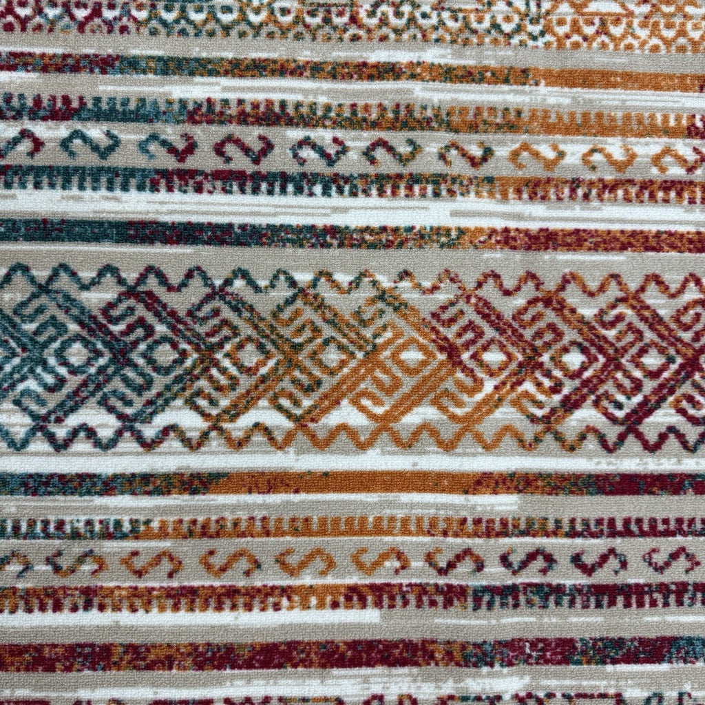 275 x 200 cm Multi-colour Boho Tribal Pattern Non-Slip Area Rug