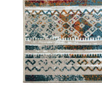 275 x 200 cm Multi-colour Boho Tribal Pattern Non-Slip Area Rug