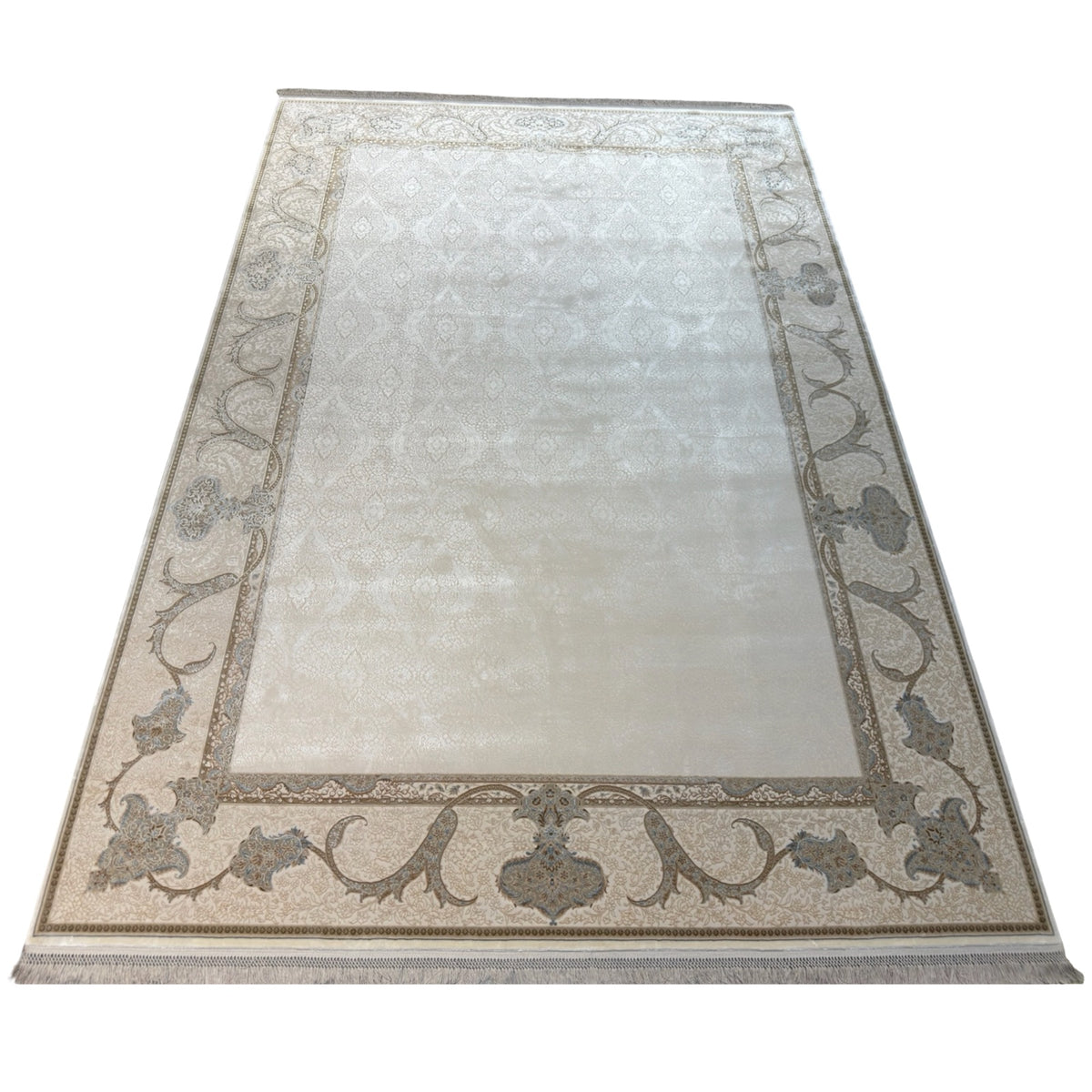 290 x 200 cm Milat Mirage Beige & Brown Silky-Feel Rug