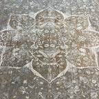 290 x 200 cm Milat Aspendos Cream & Gold Vintage-Style Medallion Rug