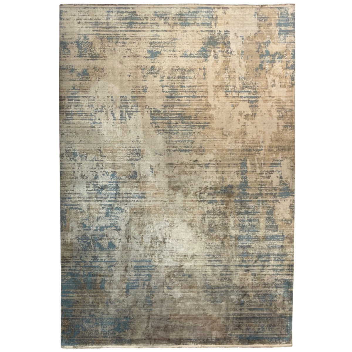 290 x 200 cm Milat Setra Beige & Blue Abstract Rug