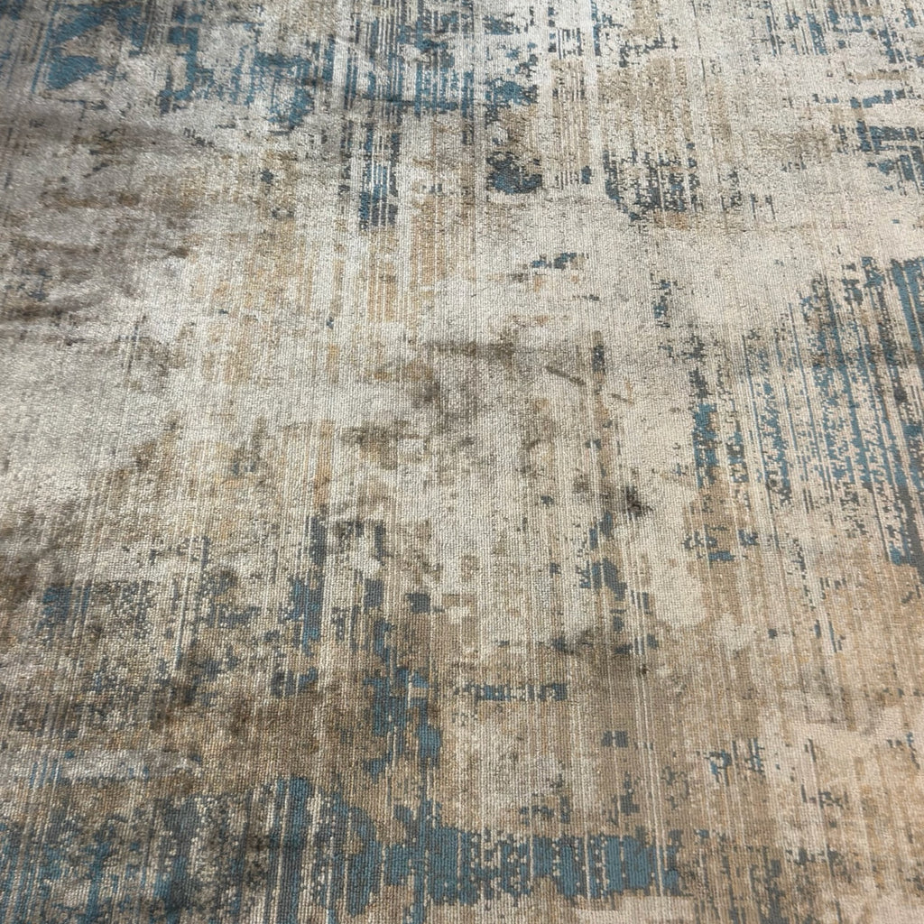 290 x 200 cm Milat Setra Beige & Blue Abstract Rug