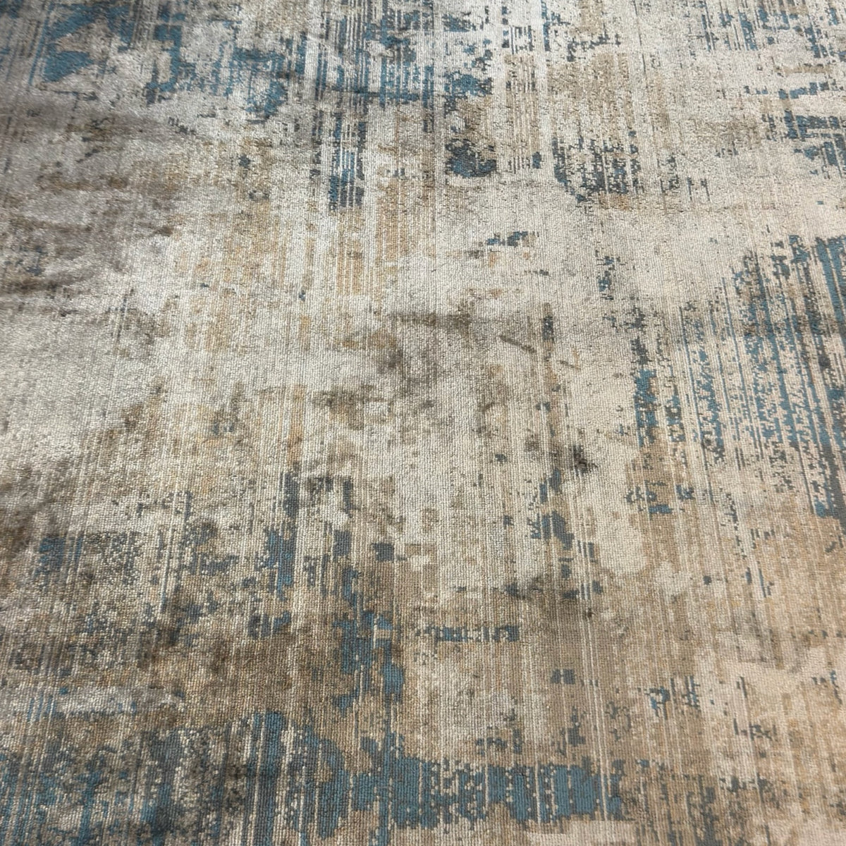 290 x 200 cm Milat Setra Beige & Blue Abstract Rug