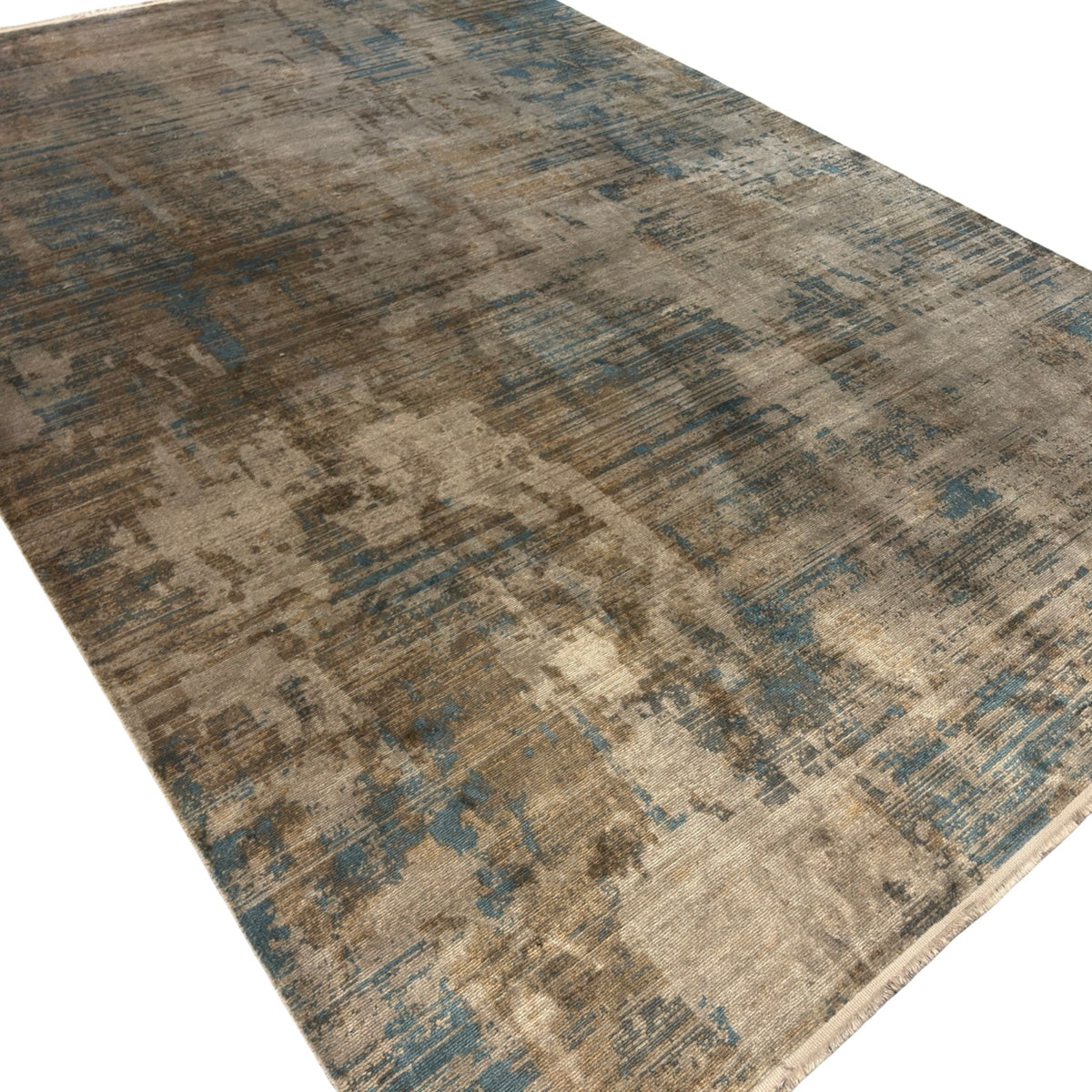 290 x 200 cm Milat Setra Beige & Blue Abstract Rug