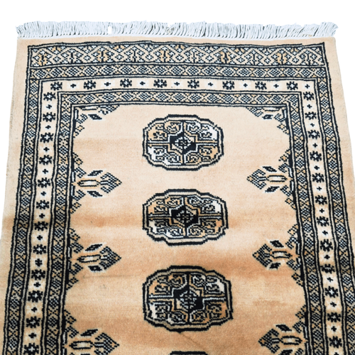 100 x 63 cm Hand Knotted Karachi Bokhara – Wool Rug