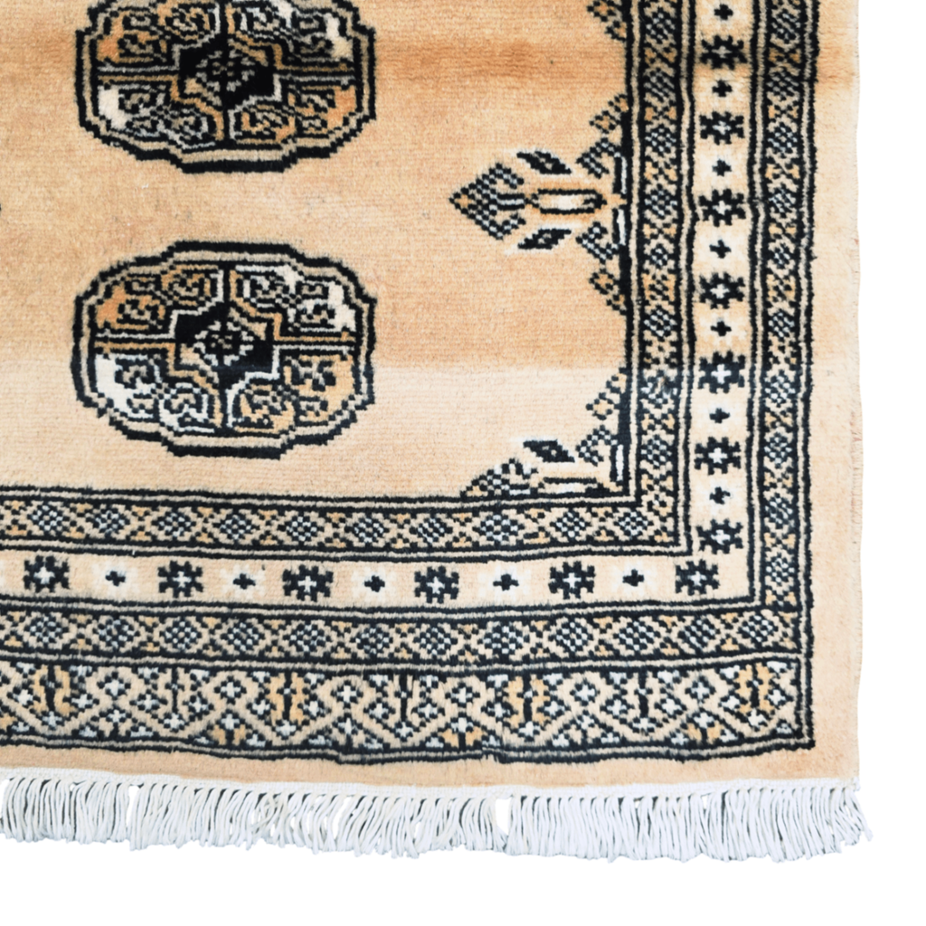 100 x 63 cm Hand Knotted Karachi Bokhara – Wool Rug