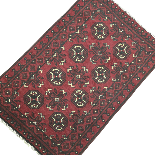 116 x 73 cm Hand-Woven Red Afghan Akche