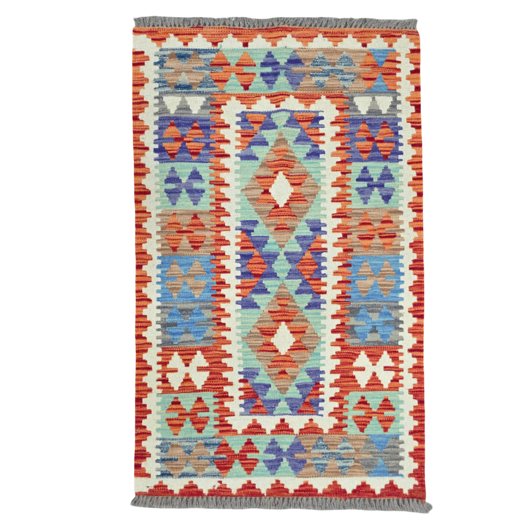 125 x 84 cm Hand Woven Afghan Kilim Rug