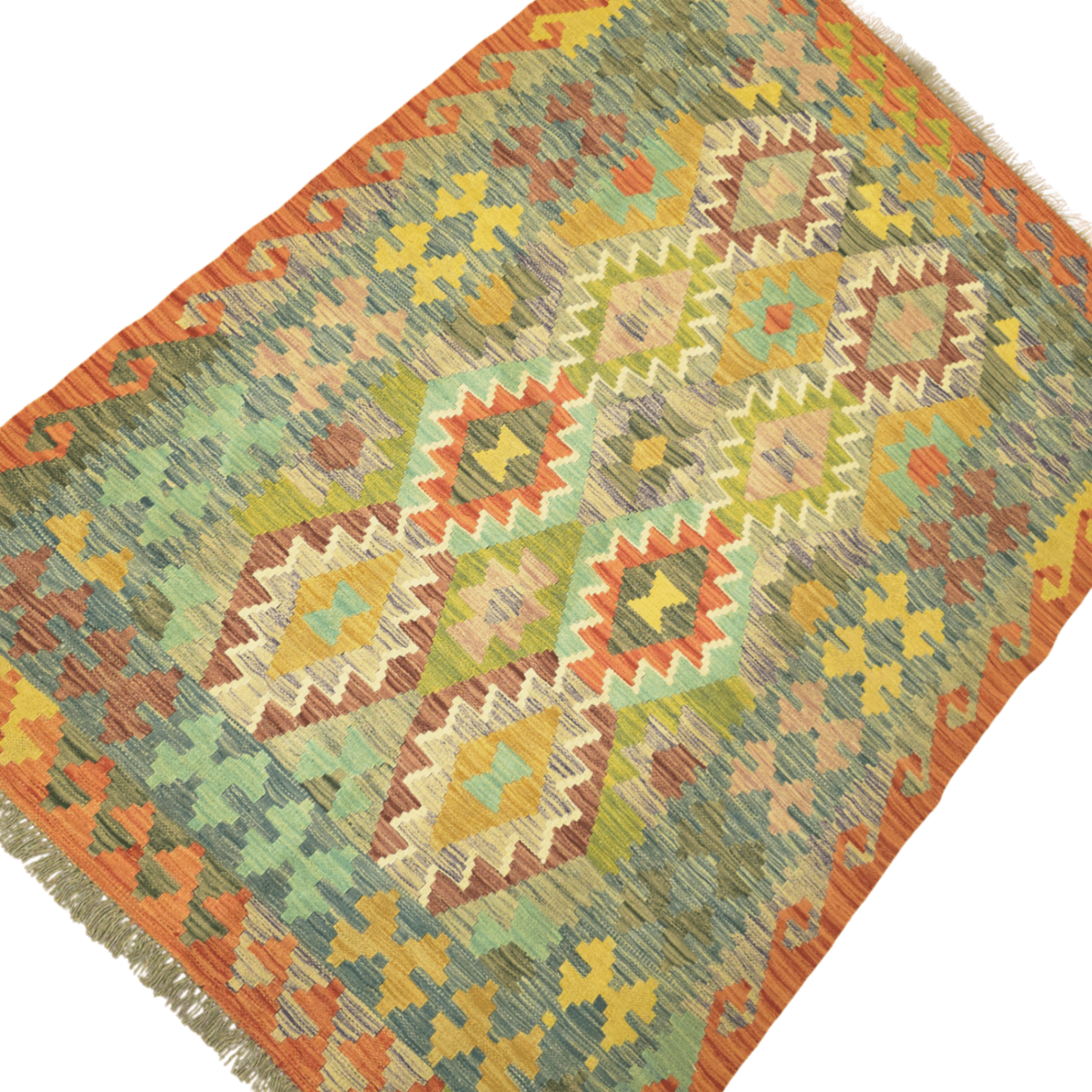 177 x 126 cm Hand Woven Afghan Kilim Rug