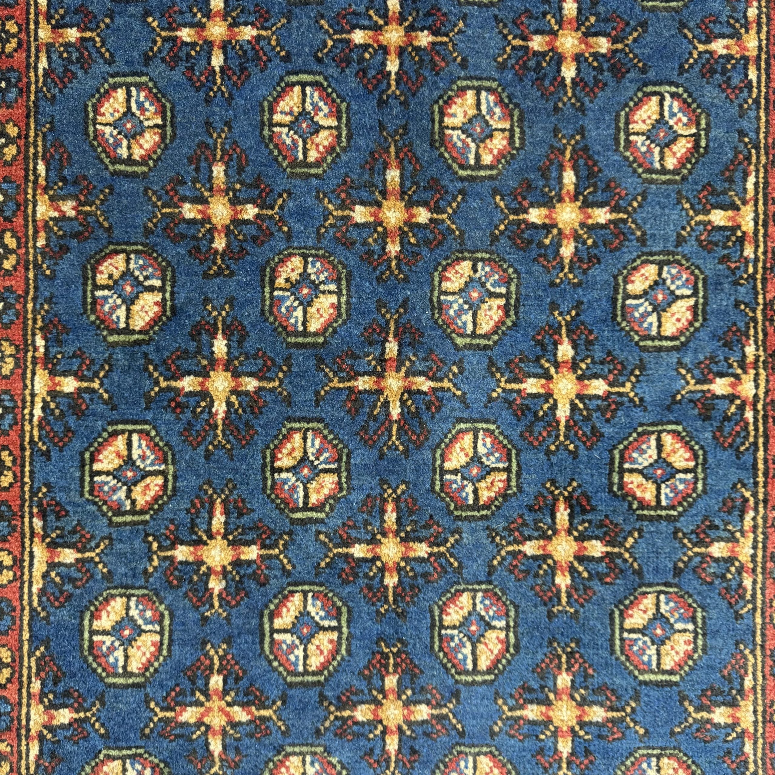 180 x 111 cm Hand-Knotted Color Afghan Akche – Wool Rug