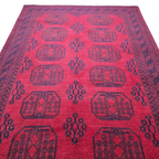 242 x 143 cm Hand-Woven Afghan Akche Rug