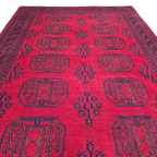 242 x 143 cm Hand-Woven Afghan Akche Rug