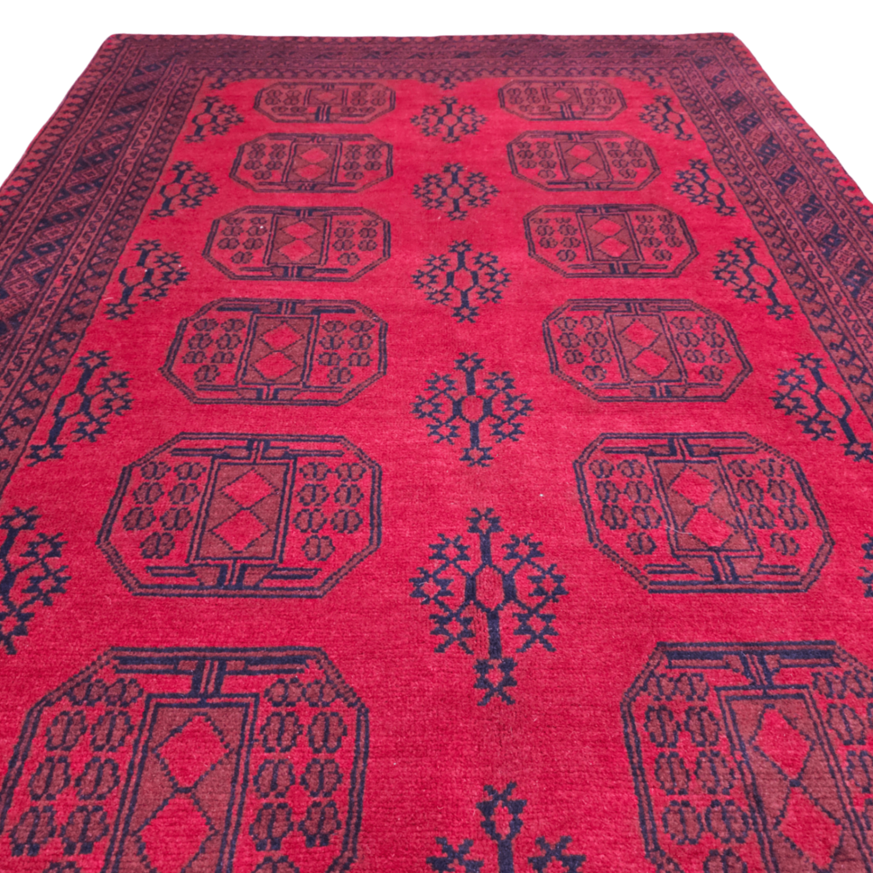 242 x 143 cm Hand-Woven Afghan Akche Rug