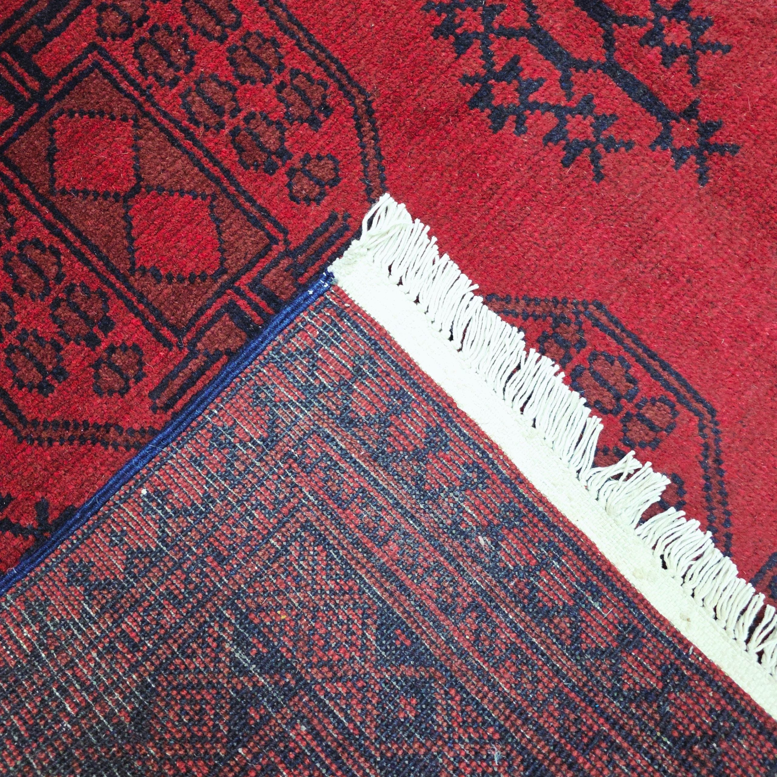 242 x 143 cm Hand-Woven Afghan Akche Rug