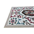 275 x 200 cm French Garden on Pearl Ivory Non-Slip Area Rug