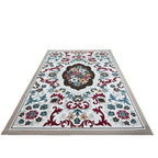 275 x 200 cm French Garden on Pearl Ivory Non-Slip Area Rug