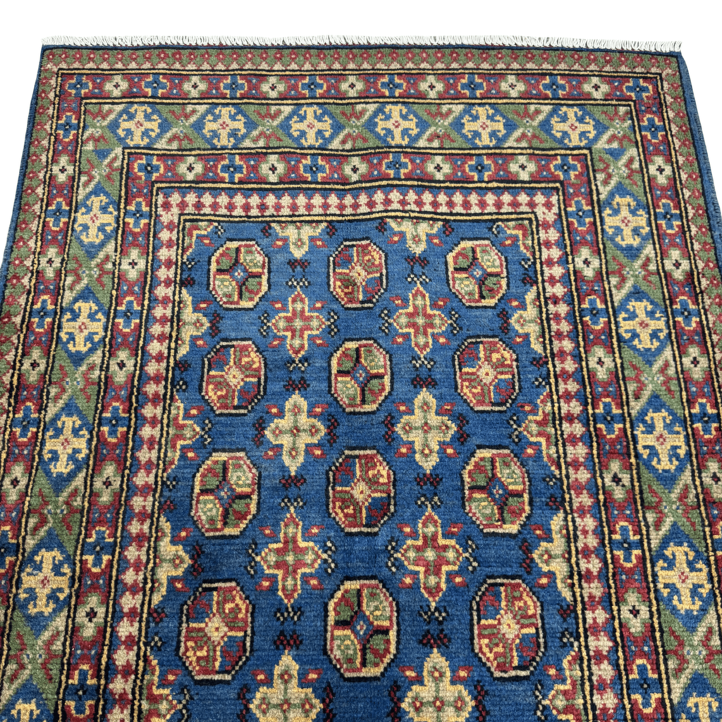 185 x 120 cm Hand-Knotted Afghan Akche Rug