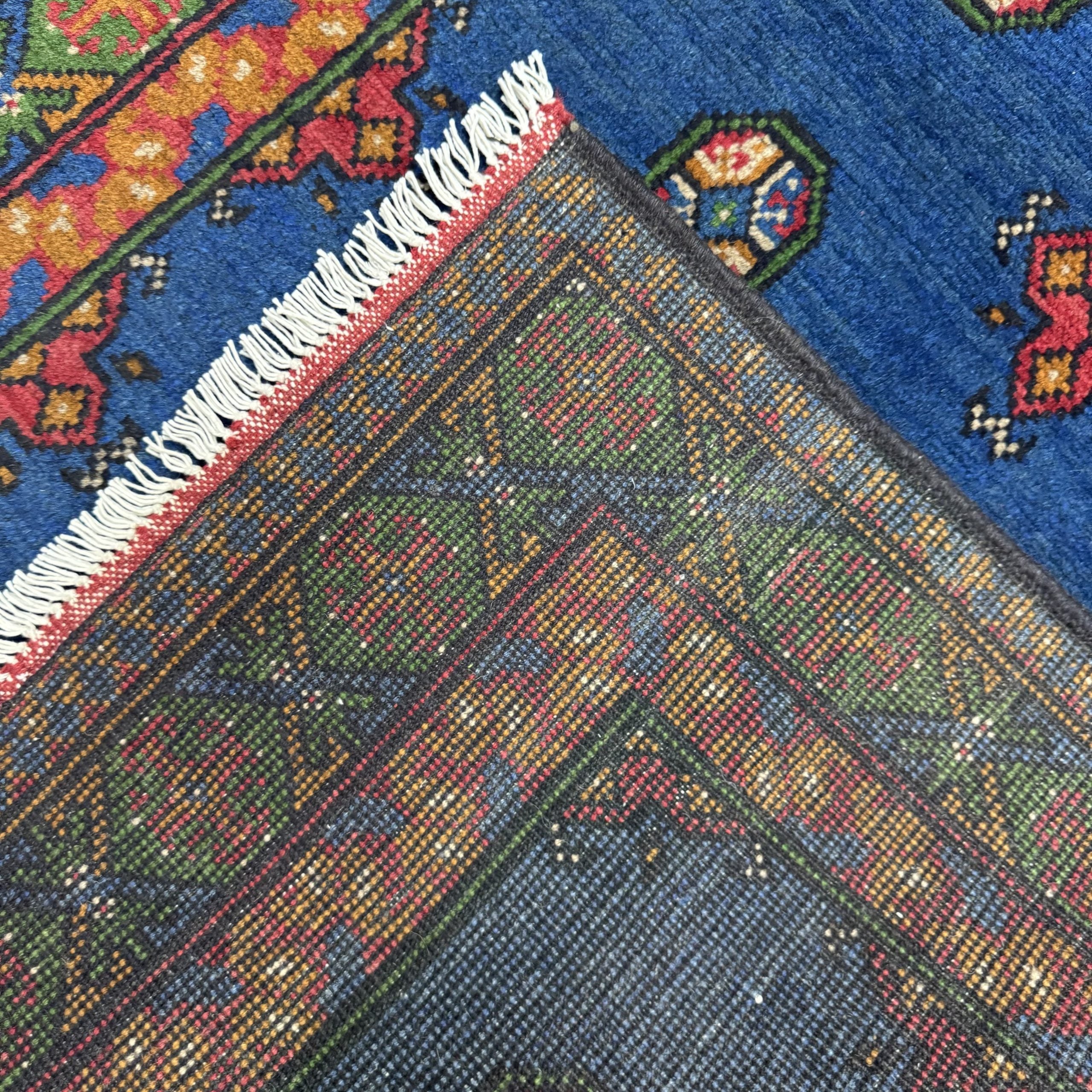 205 x 105 cm Hand-Knotted Afghan Akche Rug