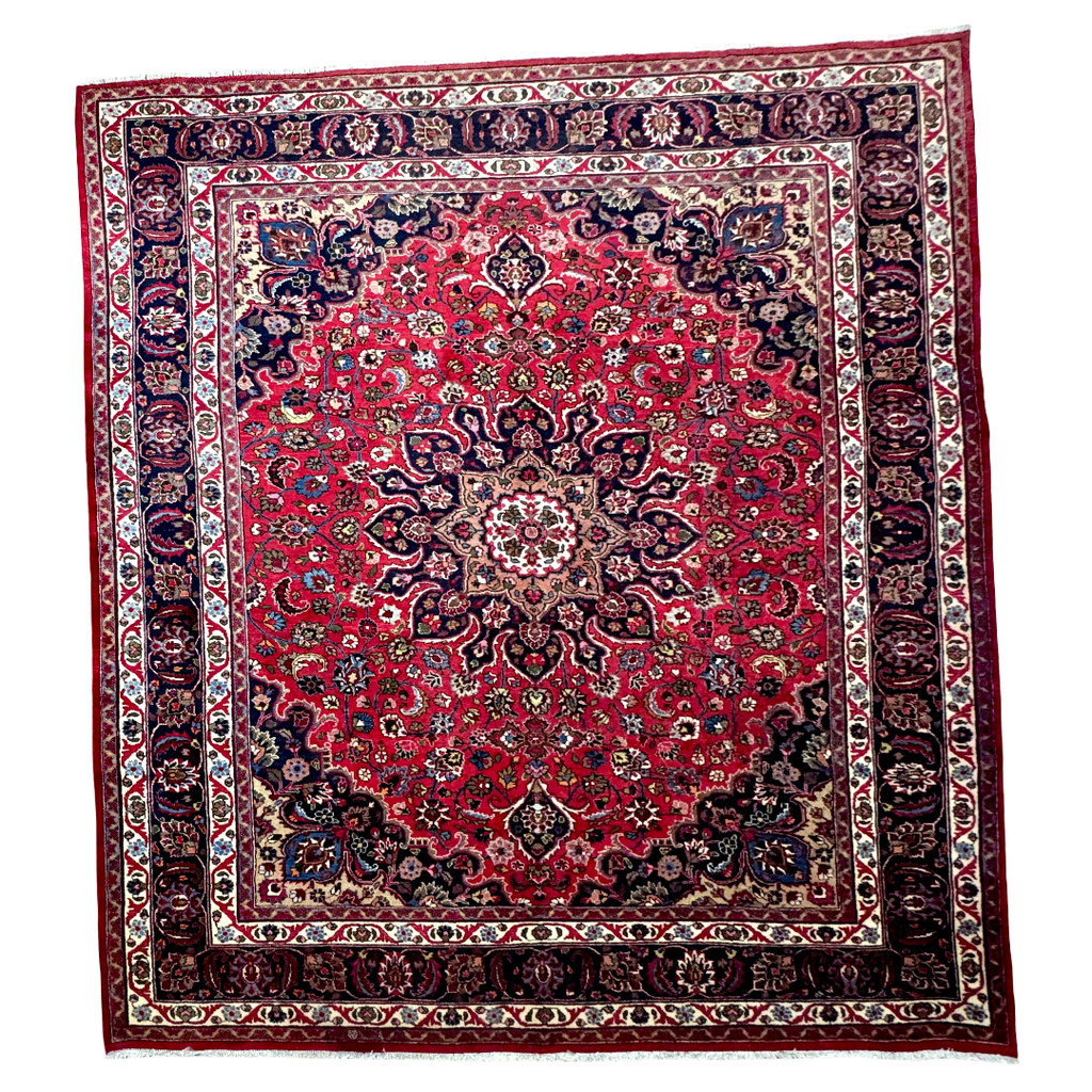 383 x 310 cm Hand-Woven Persian Mashad Rug