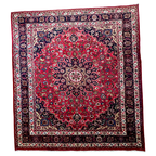 383 x 310 cm Hand-Woven Persian Mashad Rug