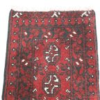 100 x 50 cm Hand-Knotted Red Bokhara Afghan Akche