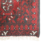 100 x 50 cm Hand-Knotted Red Bokhara Afghan Akche