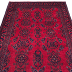 225 x 174 cm Hand-Knotted Afghan Turkmen Rug