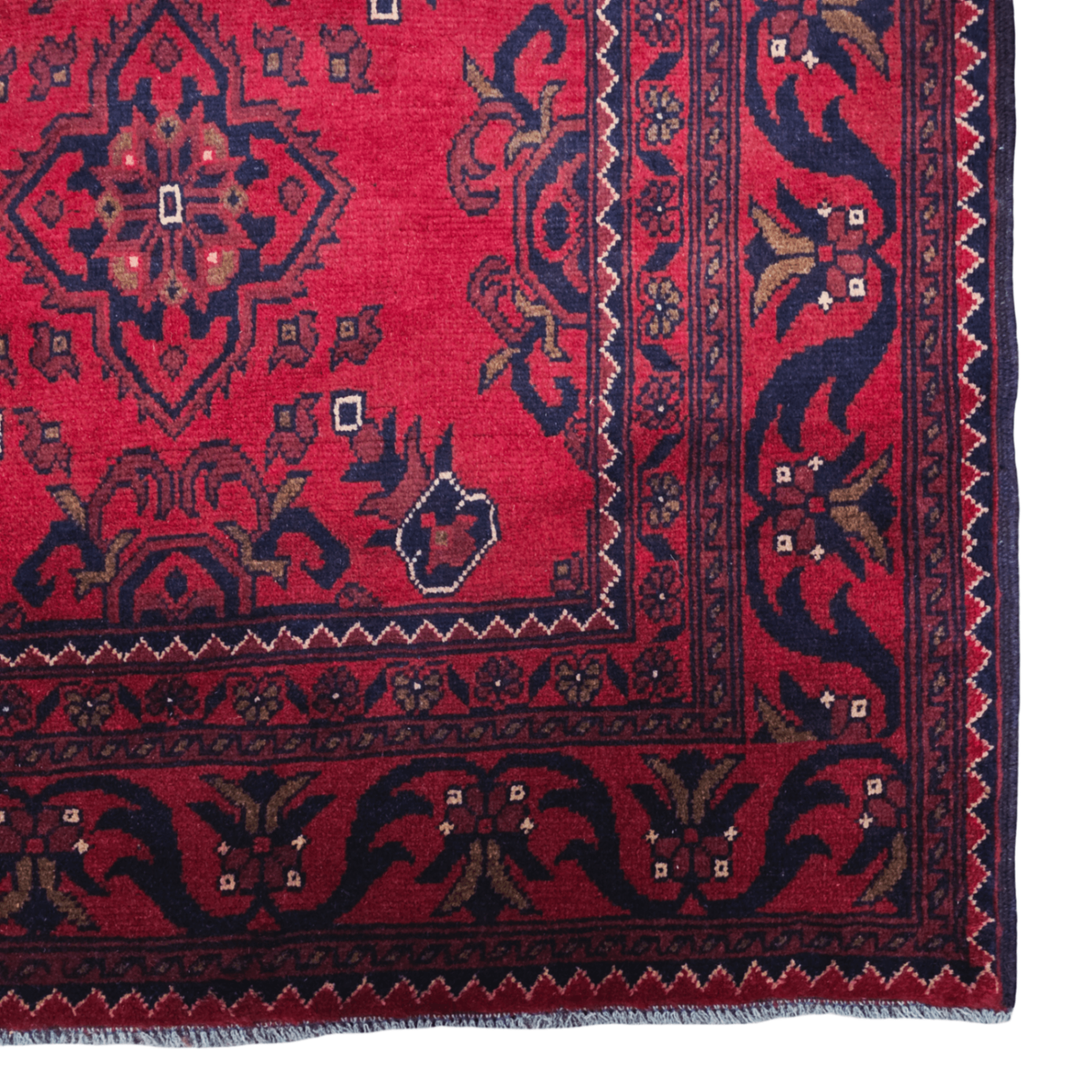 225 x 174 cm Hand-Knotted Afghan Turkmen Rug