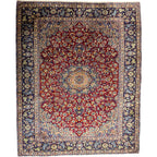 398 x 298 cm Hand-Knotted Mashad Persian Wool Rug