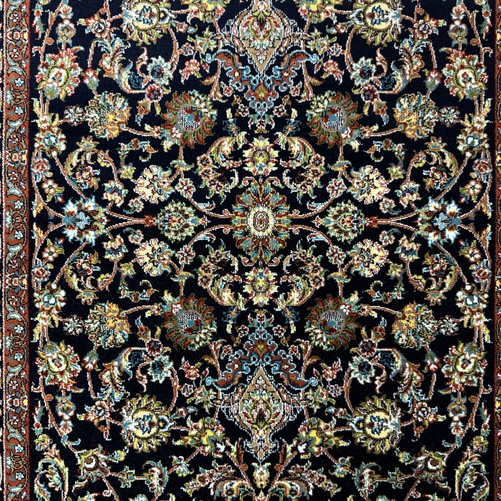 Black and gold Persian rug detail